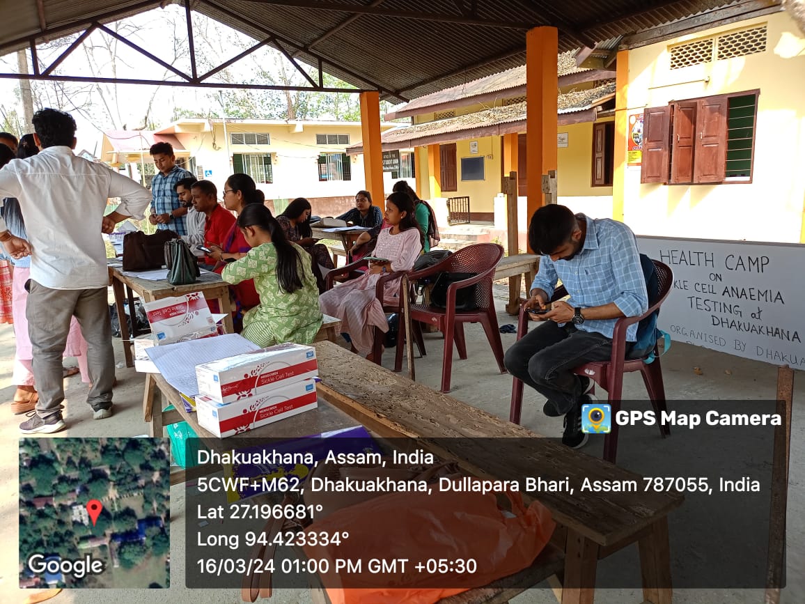 Health Camp on Sickle Cell Anaemia: Testing of Dhakuakhana College