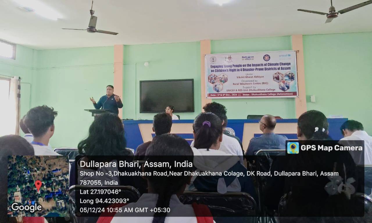Engaging Young People on the Impacts of Climate Change on Childrens Right in 4 Disaster-Prone Districts of Assam under the Viksit Bharat Scheme.