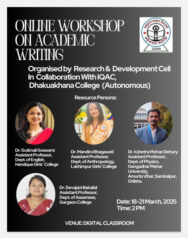 4 days Online Workshop on Academic Writing