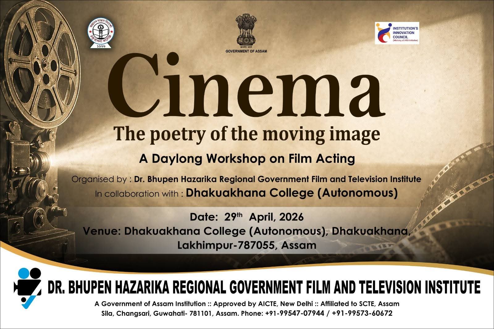 A Daylong Workshop on Film Acting